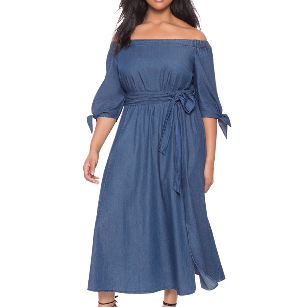 Eloquii chambray dress